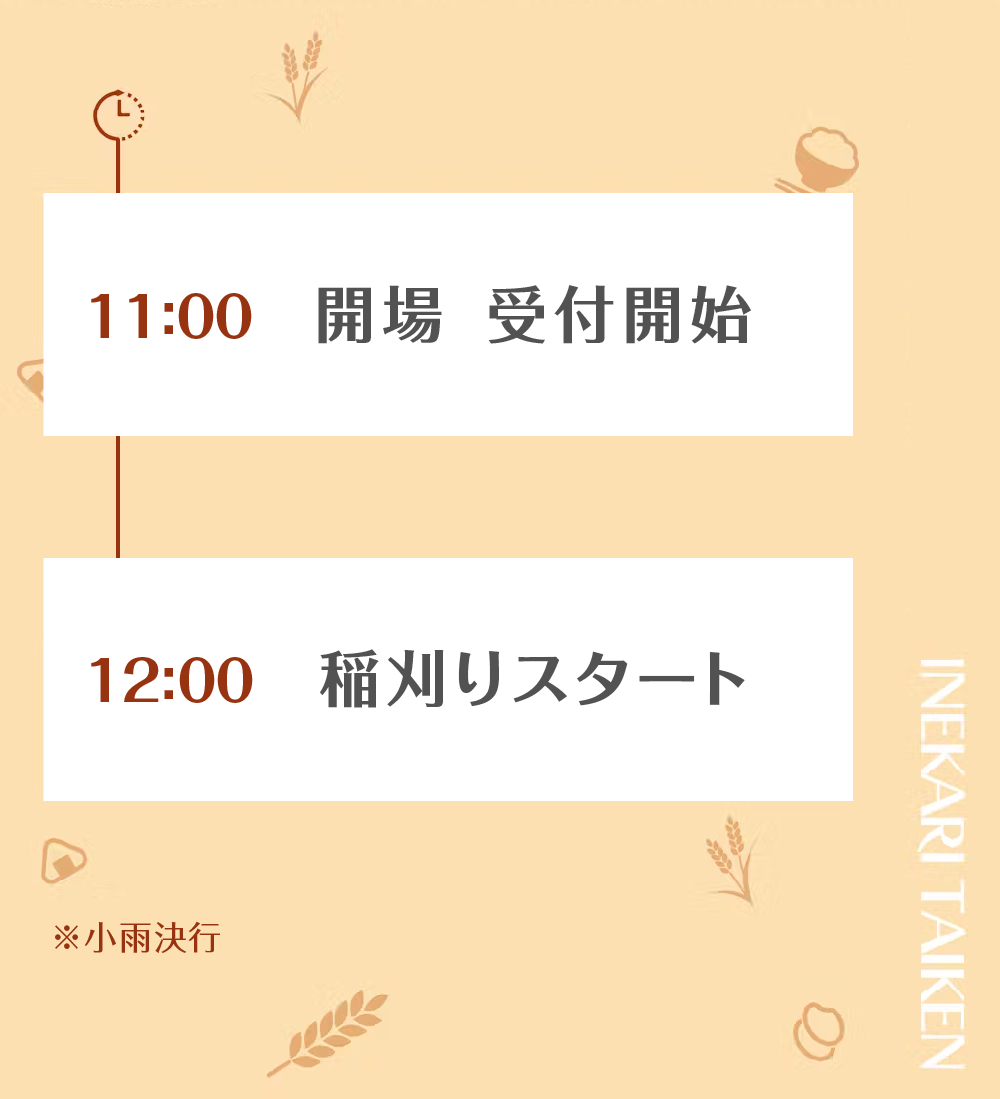 稲刈り体験のスケジュール